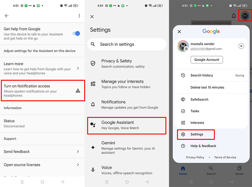 اعدادات قراءة الإشعارات بالصوت اندرويد Spoken notifications