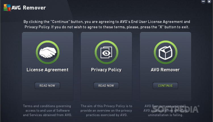 حذف برنامج Avg