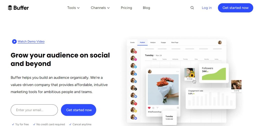 Buffer: جدولة وتنظيم منشوراتك بسهولة