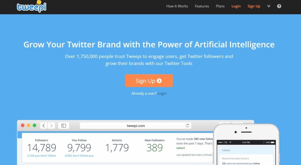 Tweepi: اكتشاف المؤثرين والتفاعل معهم