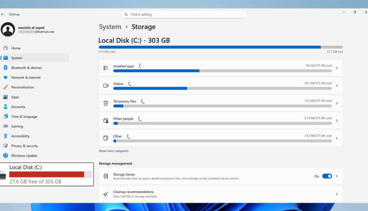  طرق تحرير مساحة القرص C الممتلئ في ويندوز