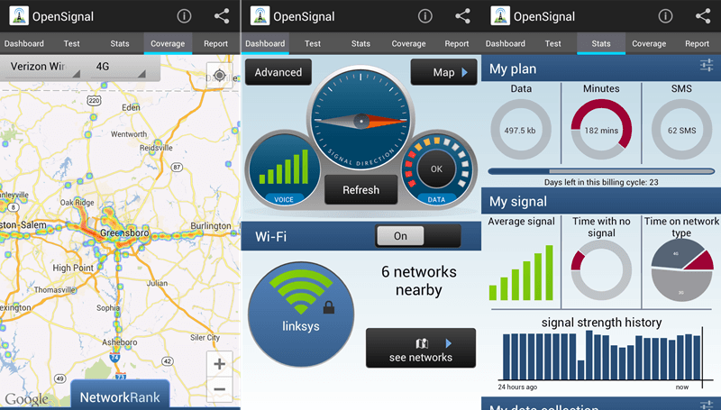 تطبيق كشف الواي فاي القريب OpenSignal app