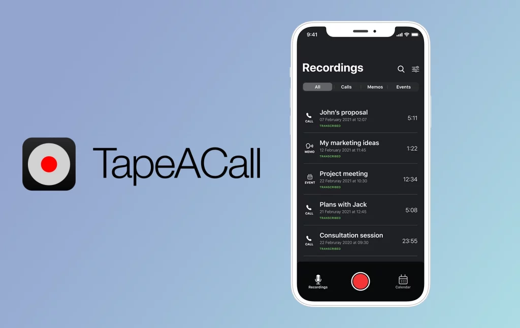 تطبيق TapeACall