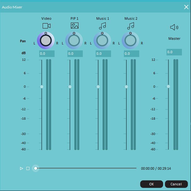 برنامج تحرير الفيديو Filmora Audio Mixer