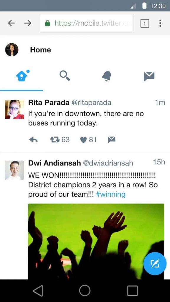 تطبيق Twitter Lite الخفيف