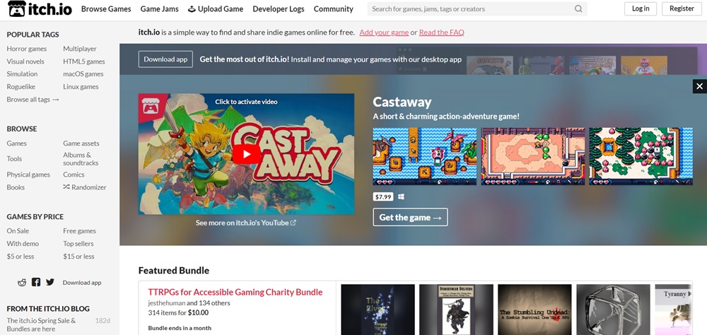 موقع تحميل الالعاب المستقلة Itch.io