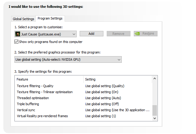 تسريع الالعاب اعدادات كارت الشاشة