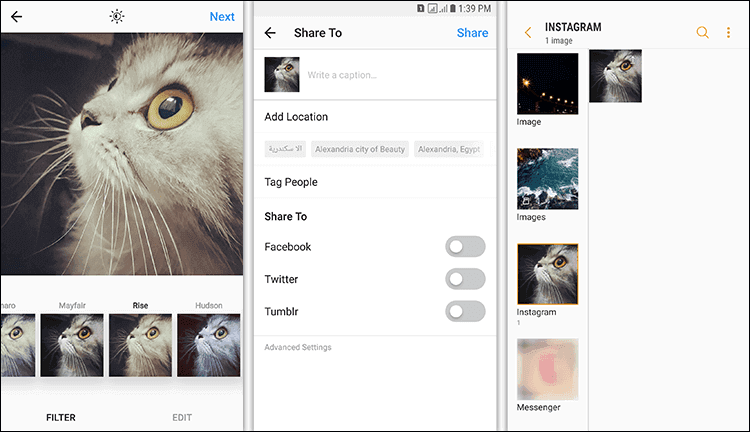 استخدام فلاتر انستجرام بدون نشر الصور