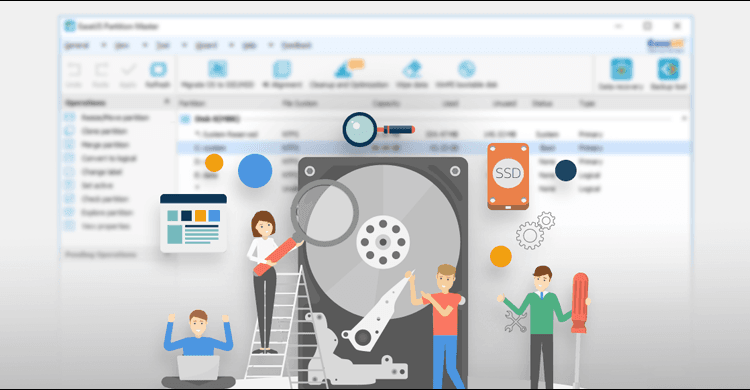 برنامج EaseUS Partition Master