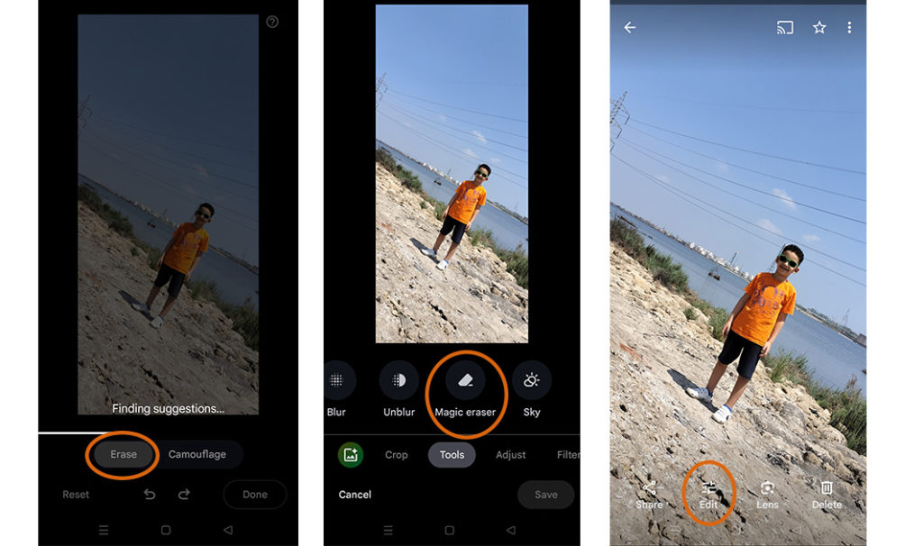 استخدام Google Photos لإزالة الخلفية (خاصية Magic Eraser)
