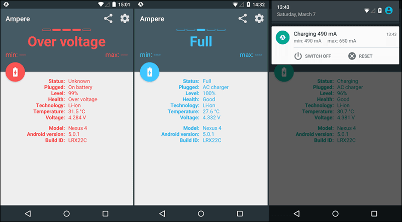 تطبيق Ampere للاندرويد