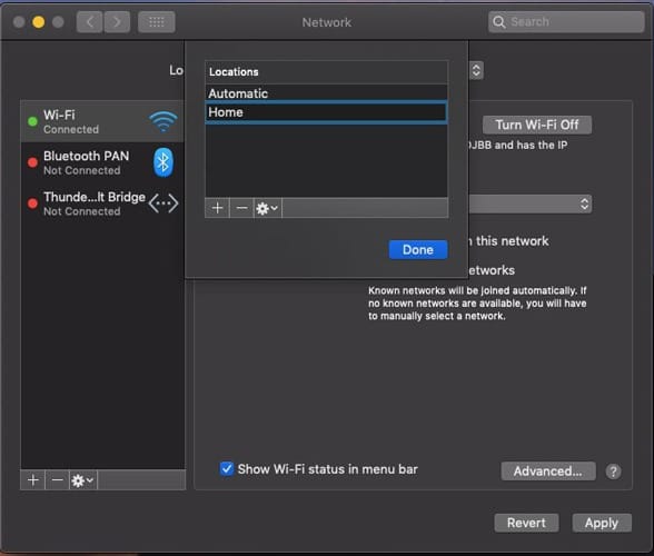 اصلاح الواي فاي في MAC