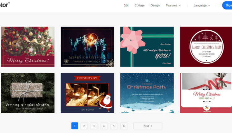 تصميم بطاقات معايدة اونلاين fotor christmas cards