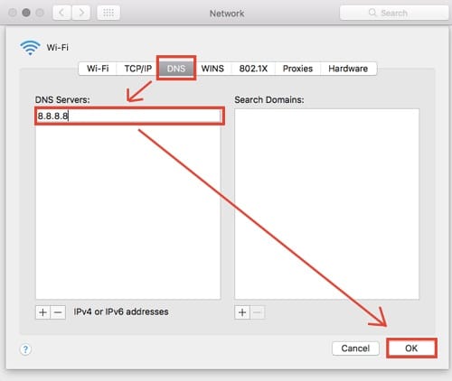 اضافة DNS جوجل جديد 