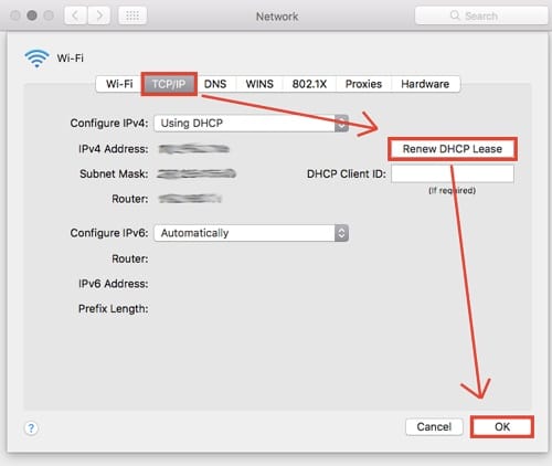 اعادة تسمية DHCP في اجهزة الماك وحل مشكلة الواي فاي