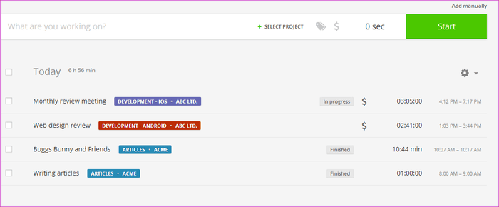 تطبيقات إدارة الوقت للويندوز TOGGL