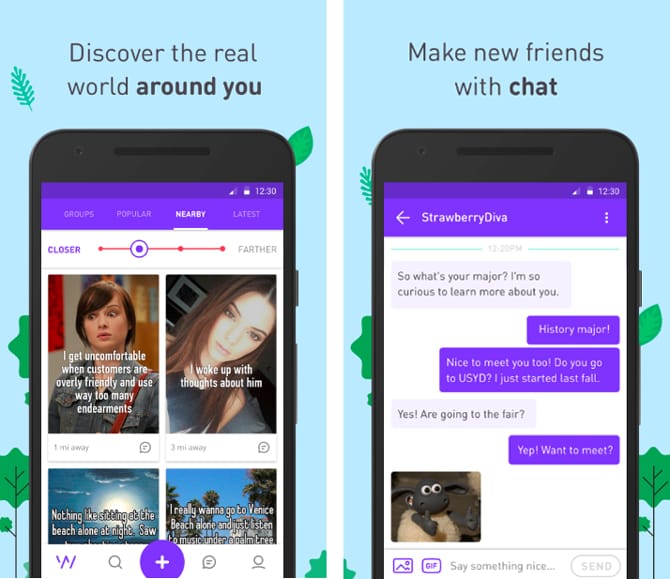 تطبيق whisper للدردشة مع الغرباء
