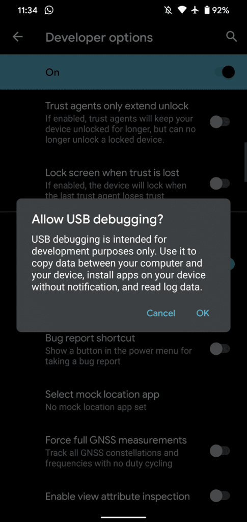 تشغيل usb debugging تصحيح أخطاء USB