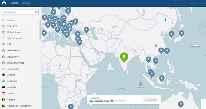 NordVPN خدمة vpn احترافية 