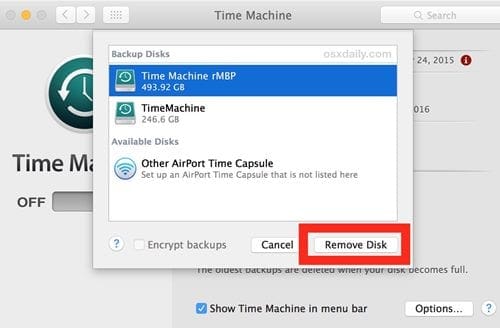 النسخ الاحتياطي Time Machine 