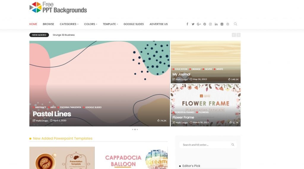 موقع freepptbackgrounds خلفيات بوربوينت