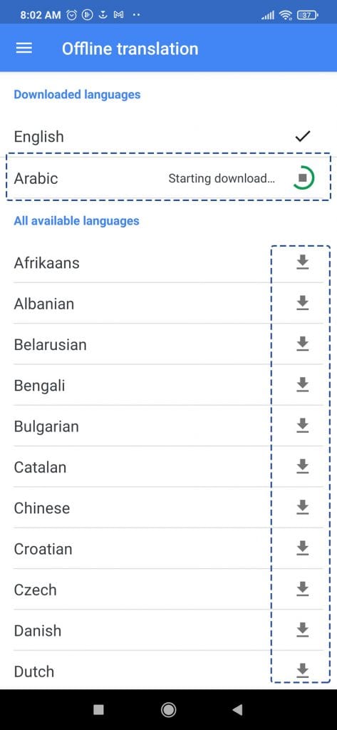 لغات الترجمة في جوجل Translate
