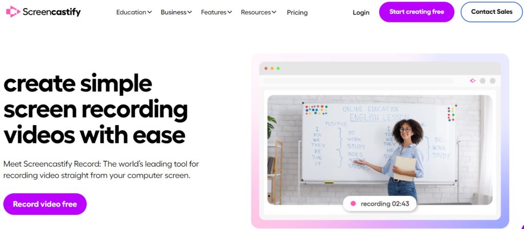 screencastify online screen recording