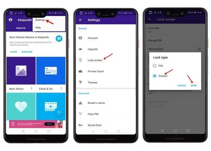 حماية الصور بكلمة سر KeepSafe