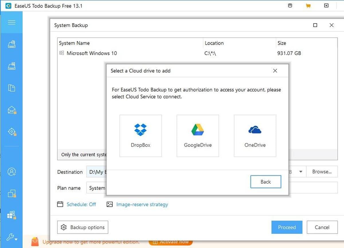 برنامج EaseUs Backup