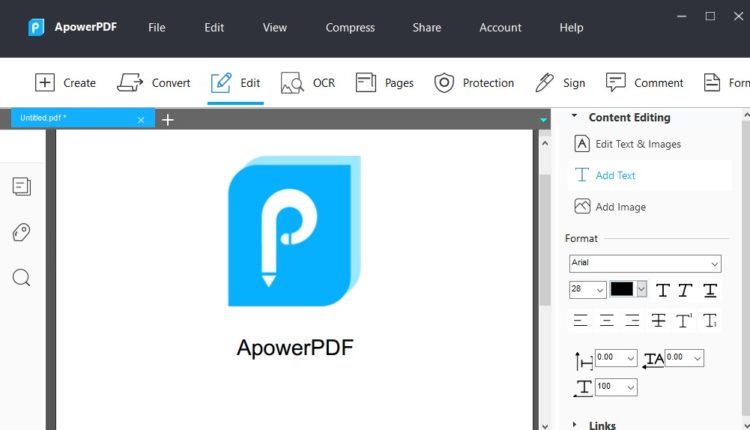 برنامج ApowerPDF لتحرير ملفات pdf