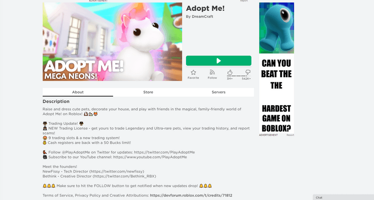 وصف لعبة Roblox