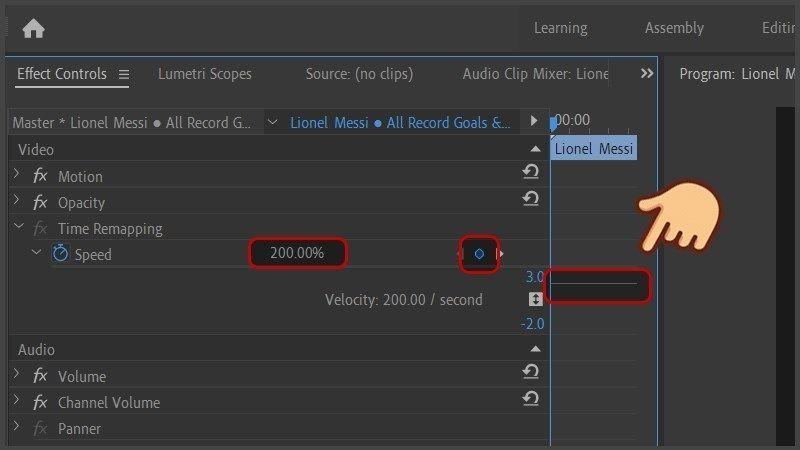 Premiere Pro speed video 5