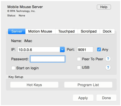 Mouse-server