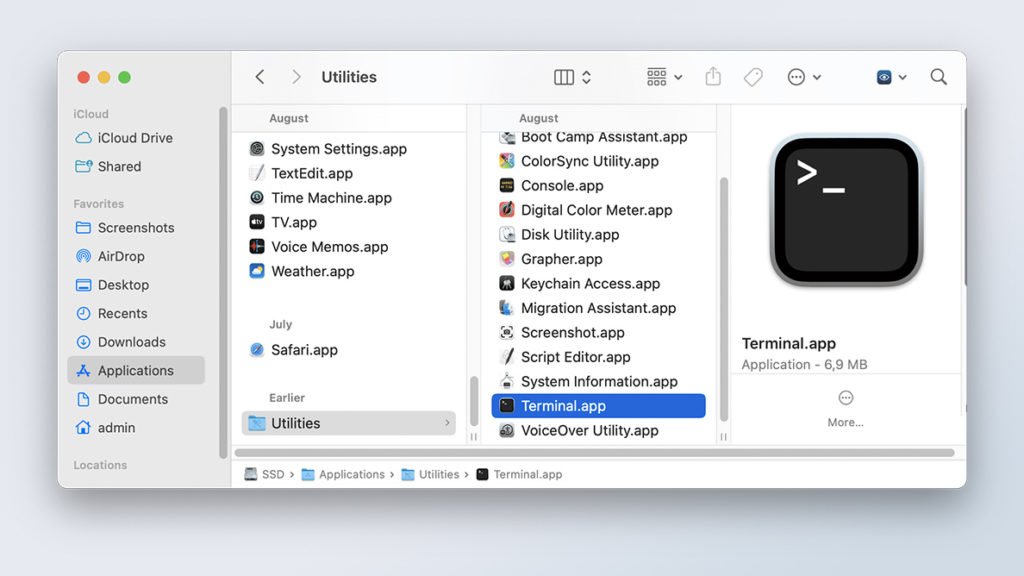 تنظيف الماك عبر أوامر Terminal