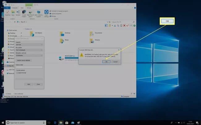 تهيئة قرص الى FAT32 باستخدام مستكشف الملفات (3)