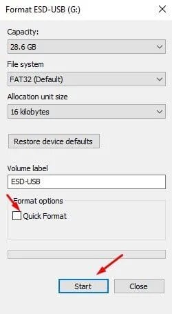 مسح محرك الأقراص
