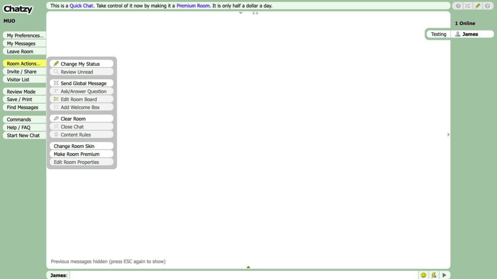 غرف الدردشة Chatzy
