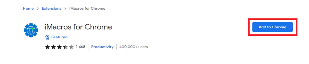 iMacros for chrome