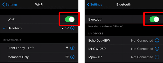 تشغيل واي فاي الايفون