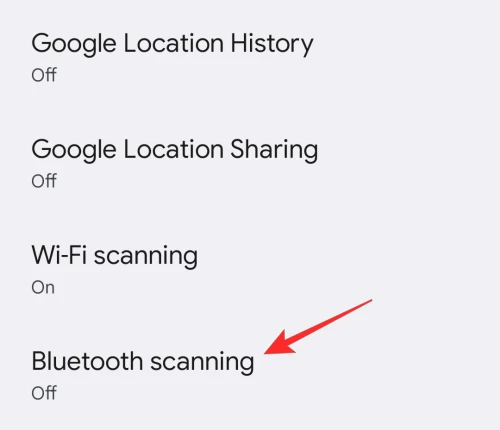 تفعيل خاصية فحص البلوتوث