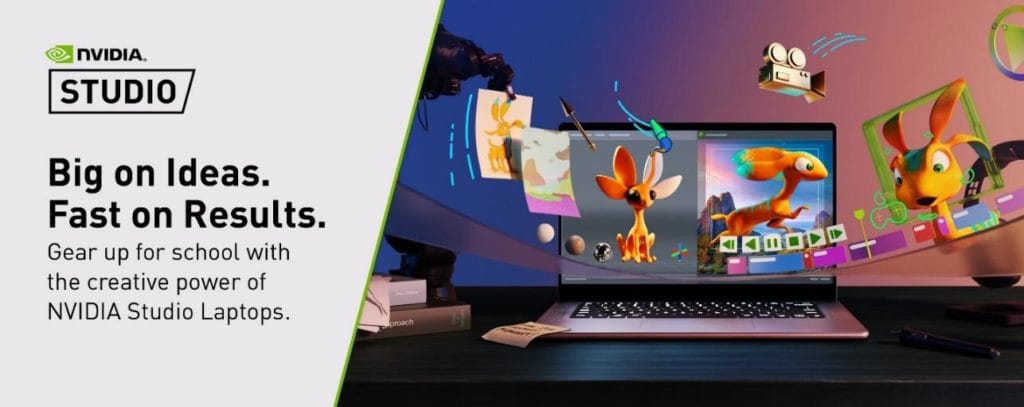 نفيديا ستوديو لابتوب