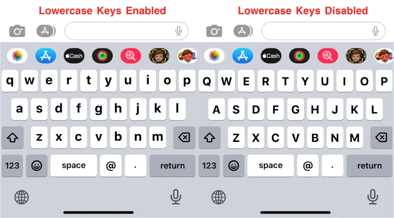 تعطيل خاصية الأحرف الصغيرة