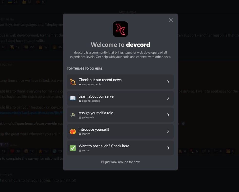سيرفر ديسكورد لتطوير الويب Devcord 