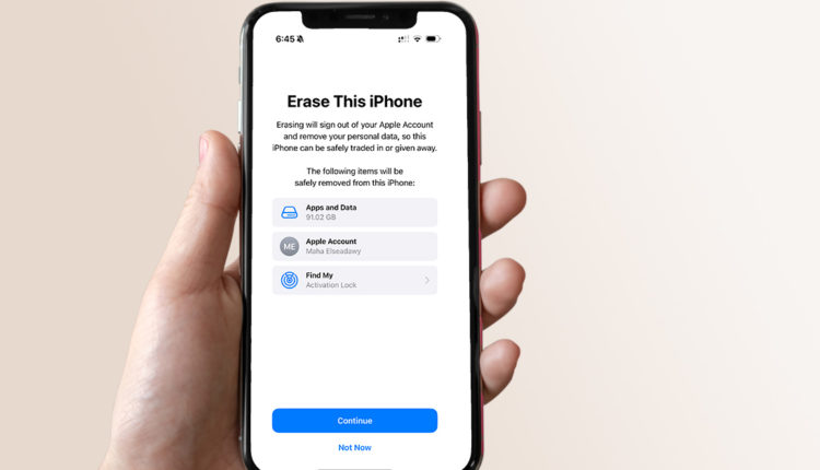 إعادة ضبط المصنع للايفون