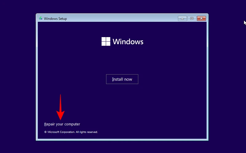 استعادة ويندوز 11 على الكمبيوتر
