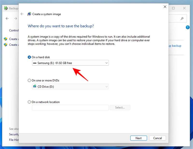 عمل صور للنظام (System Image)