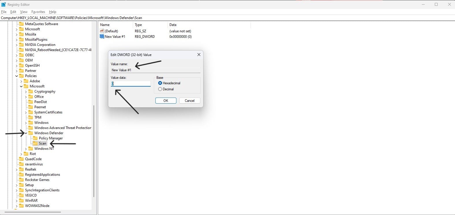 الريجيستري microsoft defender 1 فحص الفلاشة