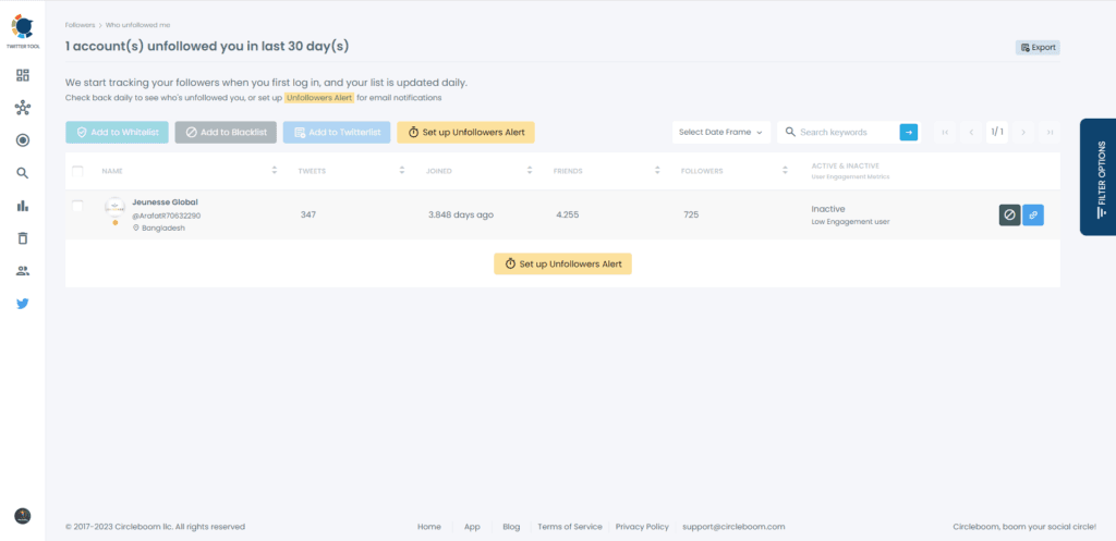 circleboom لمعرفة من الغى متابعة تويتر