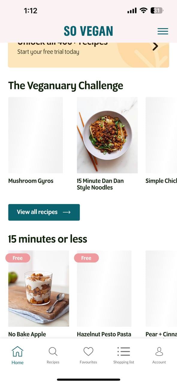 تطبيق So Vegan الصحة واللياقة والأكل النباتي