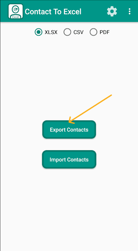 تطبيق تصدير جهات الاتصال اندرويد